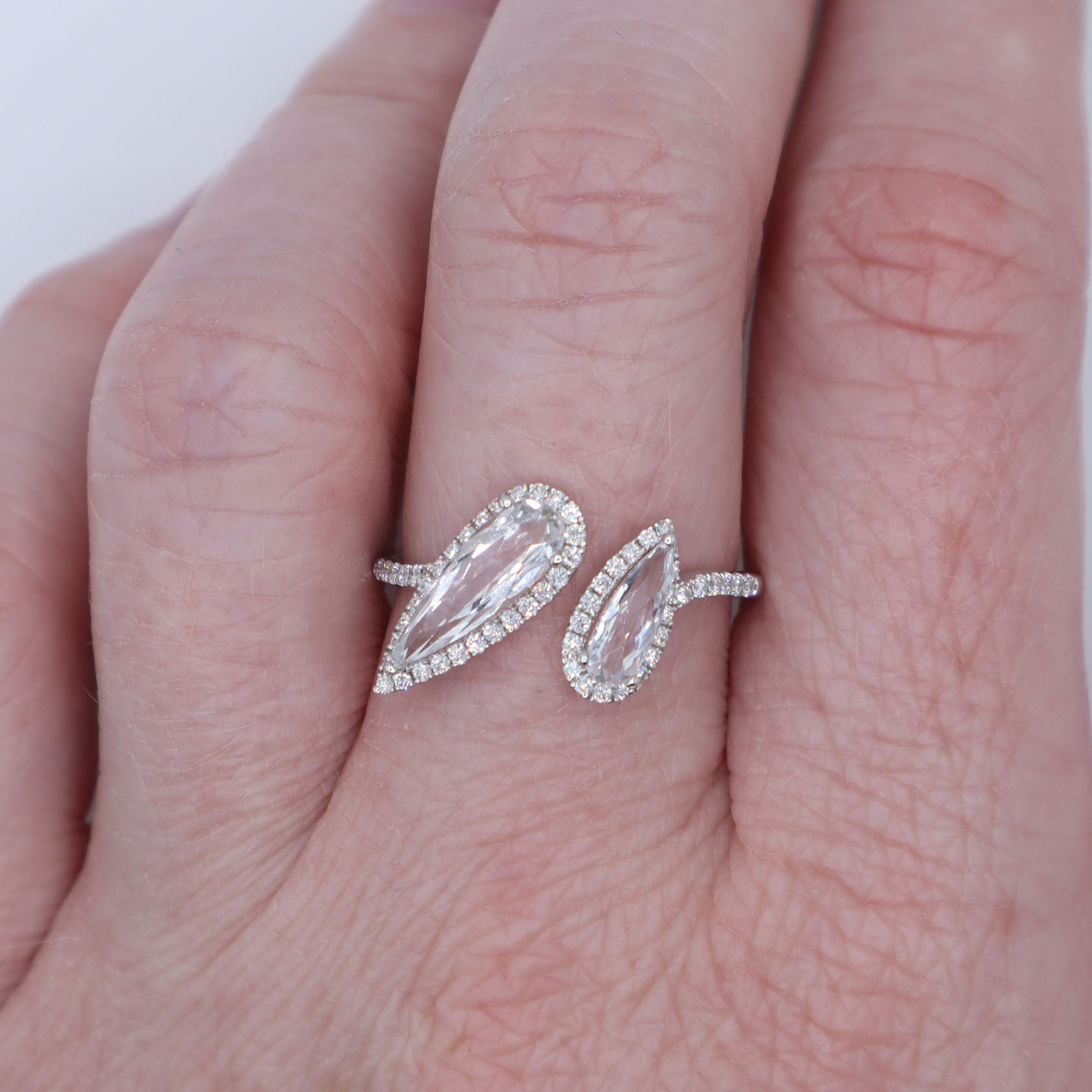 Petite Emerald Cut White Topaz Ring – Ring Concierge